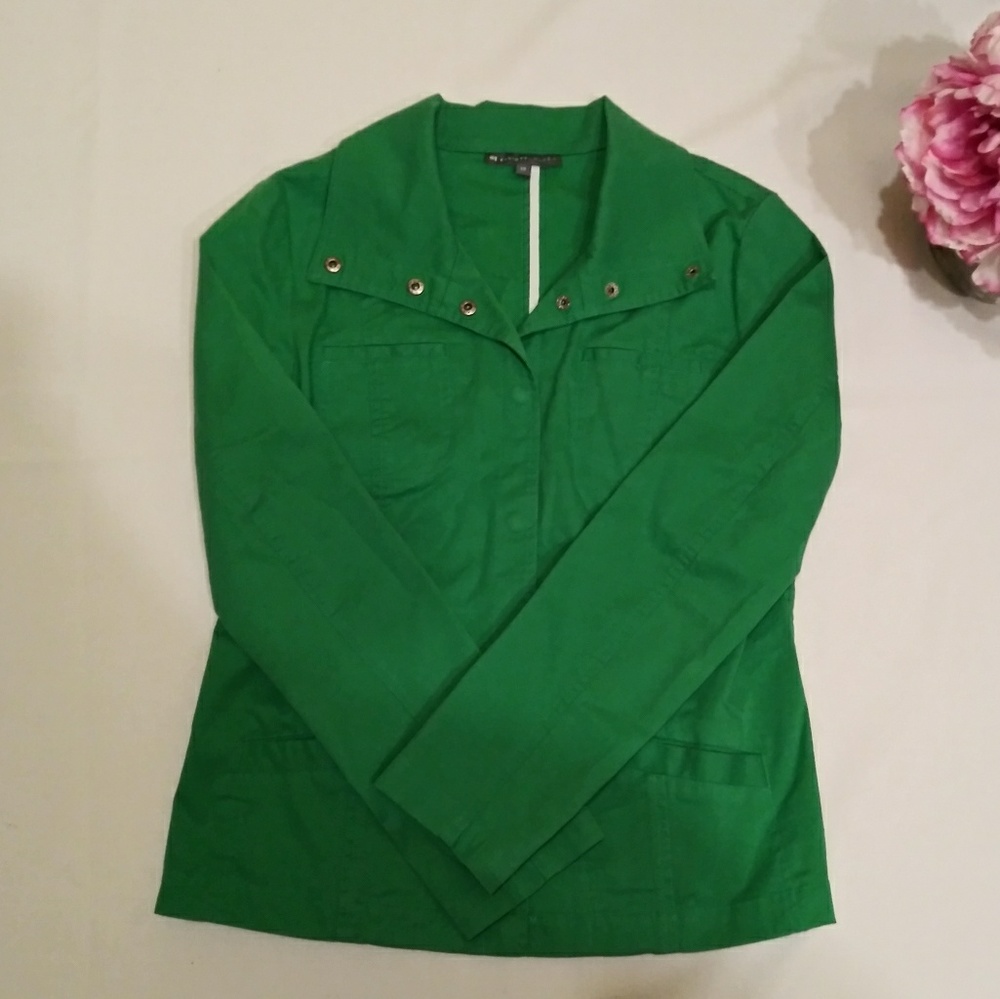 Elliott Lauren Green Button Up Jacket